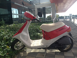 整備が終了したTONDA　Kioの赤い中古バイクです